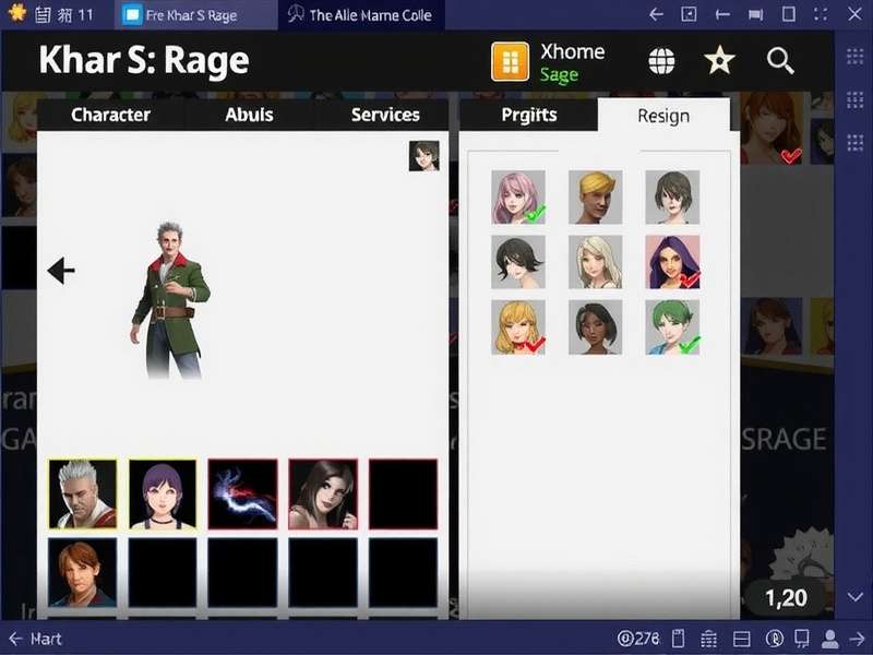 Khar S Rage character customization screen